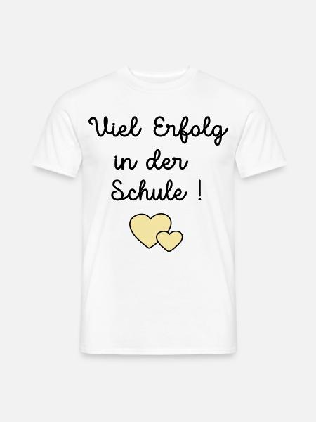 Erfolg Schule Herz - Männer T-Shirt - Weiß