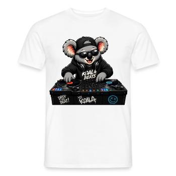 Süßer Koala als DJ - Männer T-Shirt - Weiß - Vorne - AI Model Male 178 dark (178cm)