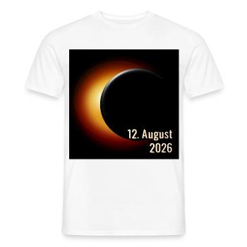 Spanien Sonnenfinsternis 2026 - Männer T-Shirt - Weiß - Vorne - AI Model Male 178 dark (178cm)