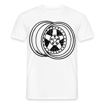 Felge - Männer T-Shirt - Weiß - Vorne - AI Model Male 178 dark (178cm)
