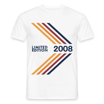 2008 Limited Edition Geburtstag Mädchen Jungen - Männer T-Shirt - Weiß - Vorne - AI Model Male 178 dark (178cm)