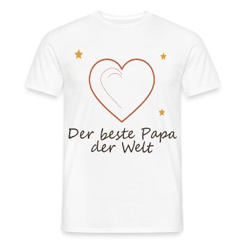 Der beste Papa der Welt Herzdesign - Männer T-Shirt - Weiß - Vorne - AI Model Male 178 dark (178cm)