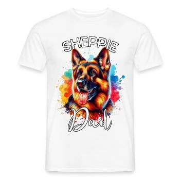 Deutscher Schäferhund Papa - Männer T-Shirt - Weiß - Vorne - AI Model Male 178 dark (178cm)