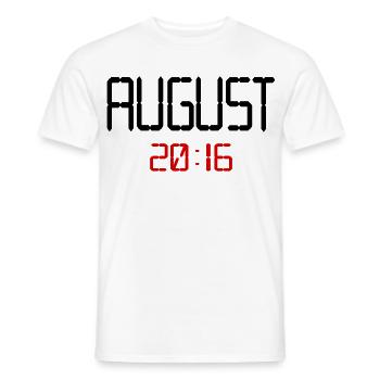 10. Geburtstag, August 2016 - Männer T-Shirt - Weiß - Vorne - AI Model Male 178 dark (178cm)
