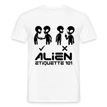 Alien Etqiuette 101 Black - Men's T-Shirt - white - Front - AI Model Male 178 dark (178cm)