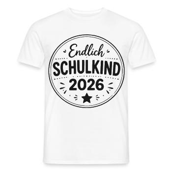 Endlich Schulkind 2026 - Männer T-Shirt - Weiß - Vorne - AI Model Male 178 dark (178cm)
