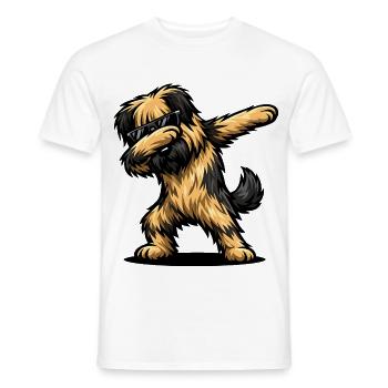Dabbing Briard - Männer T-Shirt - Weiß - Vorne - AI Model Male 178 dark (178cm)