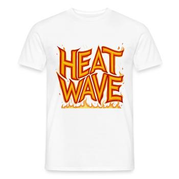 Flaming Heat Wave - Men's T-Shirt - white - Front - AI Model Male 178 dark (178cm)