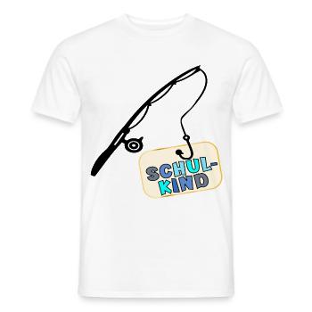 Schulstart Schulkind Angeln - Männer T-Shirt - Weiß - Vorne - AI Model Male 178 dark (178cm)