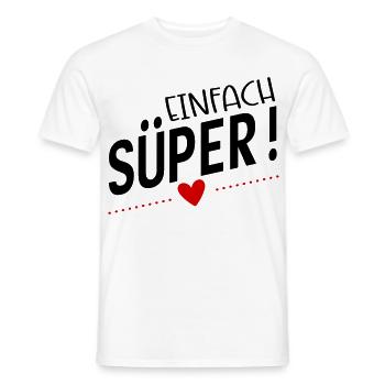 Süper - Männer T-Shirt - Weiß - Vorne - AI Model Male 178 dark (178cm)