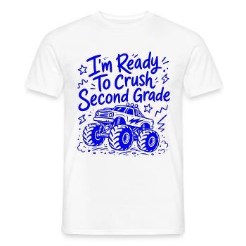 Ich bin bereit, die zweite Klasse zu vernichten – Monster-Truck - Männer T-Shirt - Weiß - Vorne - AI Model Male 178 dark (178cm)