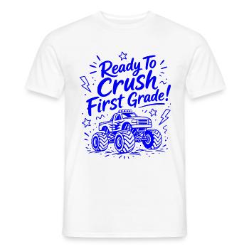 Ready To Crush First Class – lustiger Monstertruck - Männer T-Shirt - Weiß - Vorne - AI Model Male 178 dark (178cm)