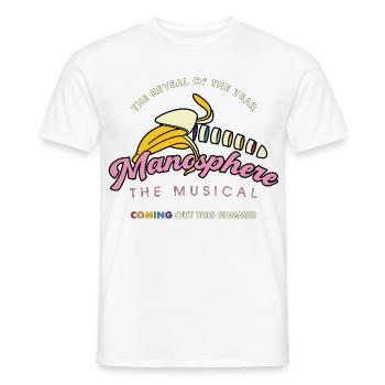 Manosphere The Musical - Men's T-Shirt - white - Front - AI Model Male 178 dark (178cm)