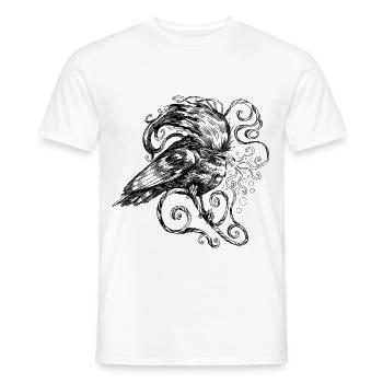 HEXENVOGEL - Männer T-Shirt - Weiß - Vorne - AI Model Male 178 dark (178cm)