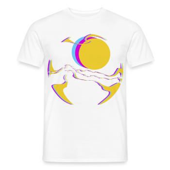 Sonnenkreis Neonwellen - Männer T-Shirt - Weiß - Vorne - AI Model Male 178 dark (178cm)