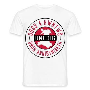Gogs A Hwntws Unedig Dros Annibyniaeth - Männer T-Shirt - Weiß - Vorne - AI Model Male 178 dark (178cm)
