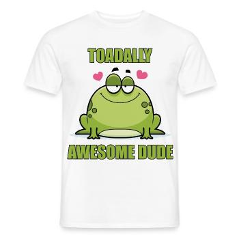 Toadally Awesome Dude - Men's T-Shirt - white - Front - AI Model Male 178 dark (178cm)