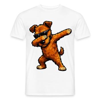Dabbing Irish Terrier im Comic Stil - Männer T-Shirt - Weiß - Vorne - AI Model Male 178 dark (178cm)