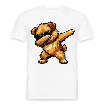 Dabbing Norfolk Terrier im Comic Stil - Männer T-Shirt - Weiß - Vorne - AI Model Male 178 dark (178cm)
