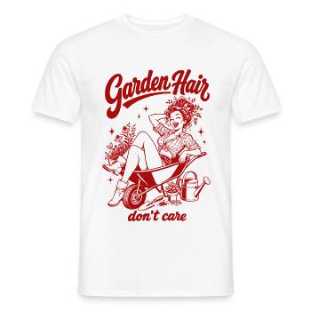 Urban Gardening Garden Hair Dont Care - Men's T-Shirt - white - Front - AI Model Male 178 dark (178cm)
