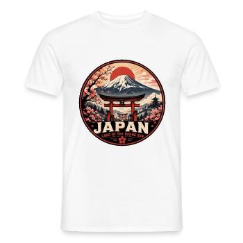 Japan Rising Sun Vintage-Reiseabzeichen - Männer T-Shirt - Weiß - Vorne - AI Model Male 178 dark (178cm)