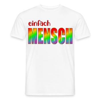 MENSCH INKLUSION VIELFALT - Männer T-Shirt - Weiß - Vorne - AI Model Male 178 dark (178cm)