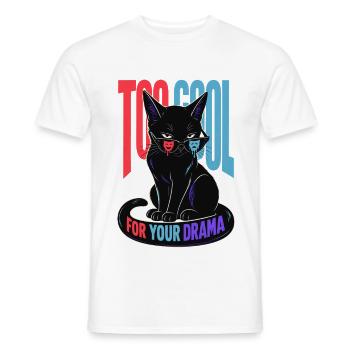 Cool Cat - Männer T-Shirt - Weiß - Vorne - AI Model Male 178 dark (178cm)