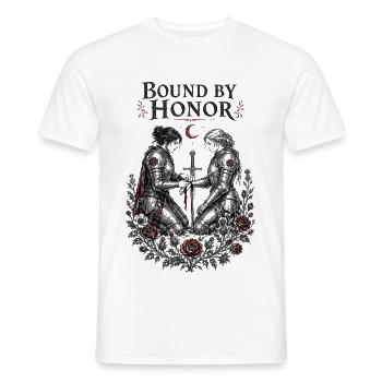 Bound by Honor | Medieval Gothic Love - Männer T-Shirt - Weiß - Vorne - AI Model Male 178 dark (178cm)