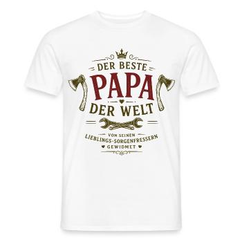 Der beste Papa der Welt - Männer T-Shirt - Weiß - Vorne - AI Model Male 178 dark (178cm)