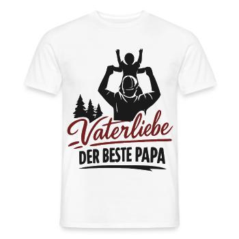 Vaterliebe – Der beste Papa - Männer T-Shirt - Weiß - Vorne - AI Model Male 178 dark (178cm)