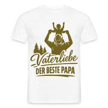 Vaterliebe Der Beste Papa - Männer T-Shirt - Weiß - Vorne - AI Model Male 178 dark (178cm)