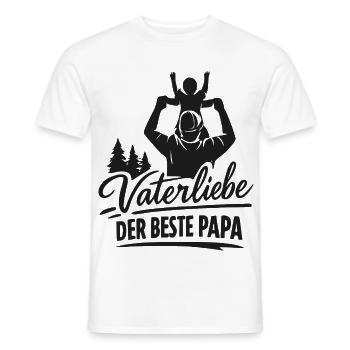 Vaterliebe: Der beste Papa - Männer T-Shirt - Weiß - Vorne - AI Model Male 178 dark (178cm)
