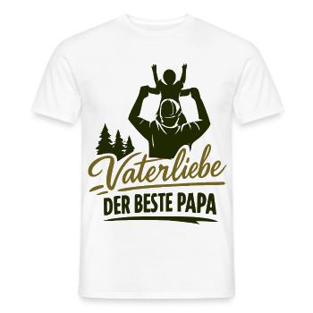 Vaterliebe: Der beste Papa - Männer T-Shirt - Weiß - Vorne - AI Model Male 178 dark (178cm)