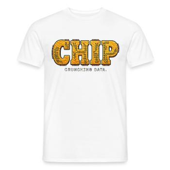 CHIP – Crunchy Data - Men's T-Shirt - white - Front - AI Model Male 178 dark (178cm)