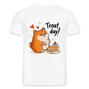 Leckerei-Tag! - Männer T-Shirt - Weiß - Vorne - AI Model Male 178 dark (178cm)