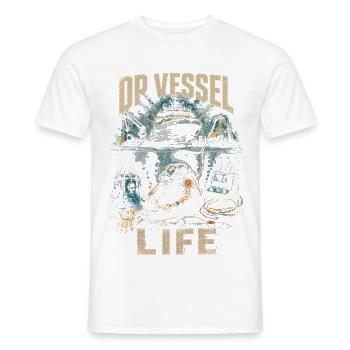 Commercial Diver Industrial Diver DP Vessel Life - Men's T-Shirt - white - Front - AI Model Male 178 dark (178cm)