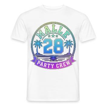 Malle 2028 - Men's T-Shirt - white - Front - AI Model Male 178 dark (178cm)