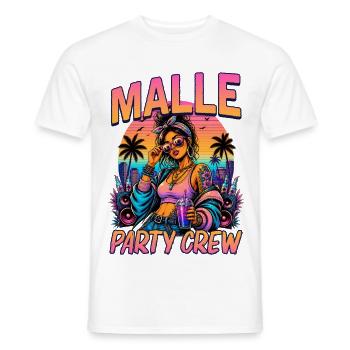Malle Party Crew Sommer Urlaub Party - Männer T-Shirt - Weiß - Vorne - AI Model Male 178 dark (178cm)