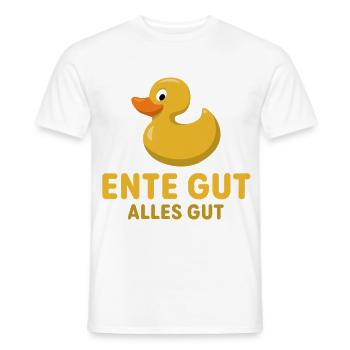 Ente Gut Alles Gut | Gummiente | Spruch - Männer T-Shirt - Weiß - Vorne - AI Model Male 178 dark (178cm)