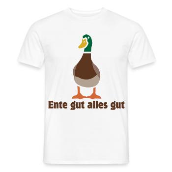 Ente gut alles gut | Cartoon - Männer T-Shirt - Weiß - Vorne - AI Model Male 178 dark (178cm)