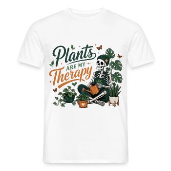 Les plantes sont mon squelette de thérapie Conception de plantes - T-shirt homme - blanc - Devant - AI Model Male 178 dark (178cm)
