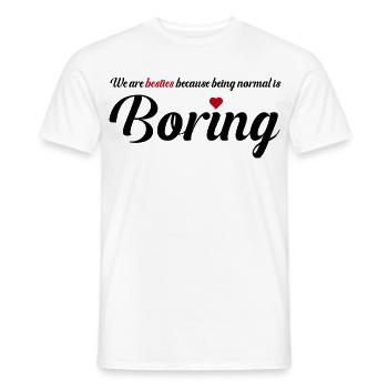 Cœur Besties Conception d’Amitié - T-shirt homme - blanc - Devant - AI Model Male 178 dark (178cm)