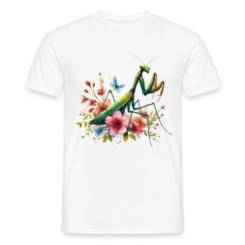 Mante religieuse - T-shirt homme - blanc - Devant - AI Model Male 178 dark (178cm)