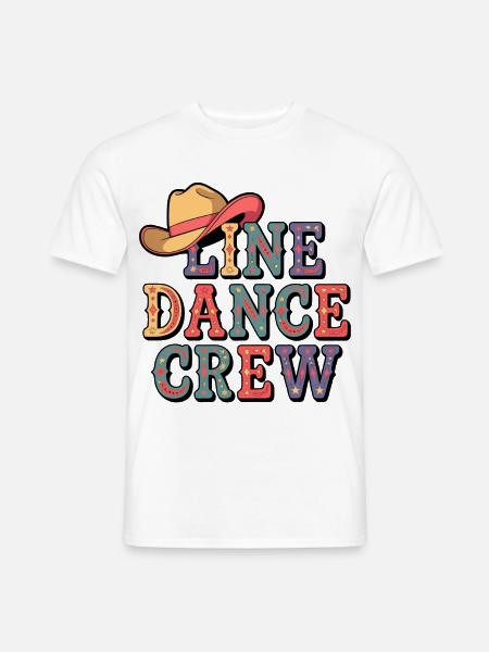 Country Line Dance - Männer T-Shirt - Weiß