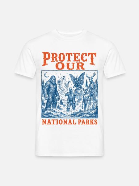 Kryptiden schützen unsere Nationalparks - Männer T-Shirt - Weiß