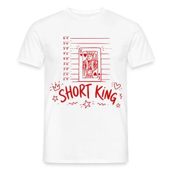 Short King - Men's T-Shirt - white - Front - AI Model Male 178 dark (178cm)