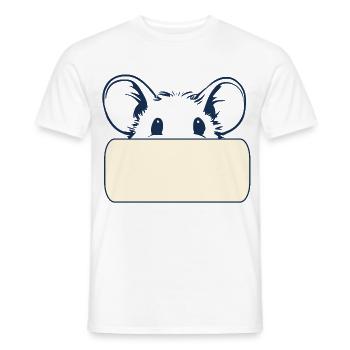 Name tag mouse - Men's T-Shirt - white - Front - AI Model Male 178 dark (178cm)