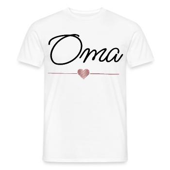 Grand-mère Cadeau de Cœur Meilleure Grand-mère - T-shirt homme - blanc - Devant - AI Model Male 178 dark (178cm)