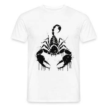 Scorpion encre noire silhouette - T-shirt homme - blanc - Devant - AI Model Male 178 dark (178cm)