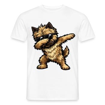 Dab du Cairn Terrier dans le style comique - T-shirt homme - blanc - Devant - AI Model Male 178 dark (178cm)